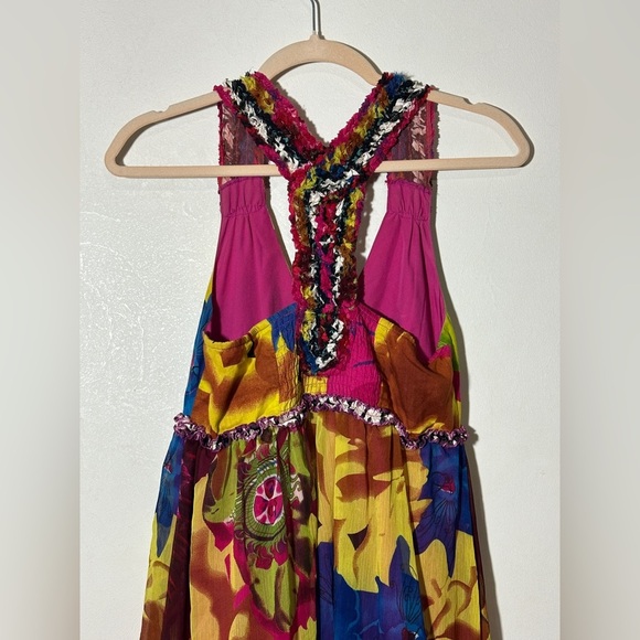 Desigual by Christian Lacroix Colorful Racerback Colorful Sundress Dress Size 6 - Picture 5 of 11